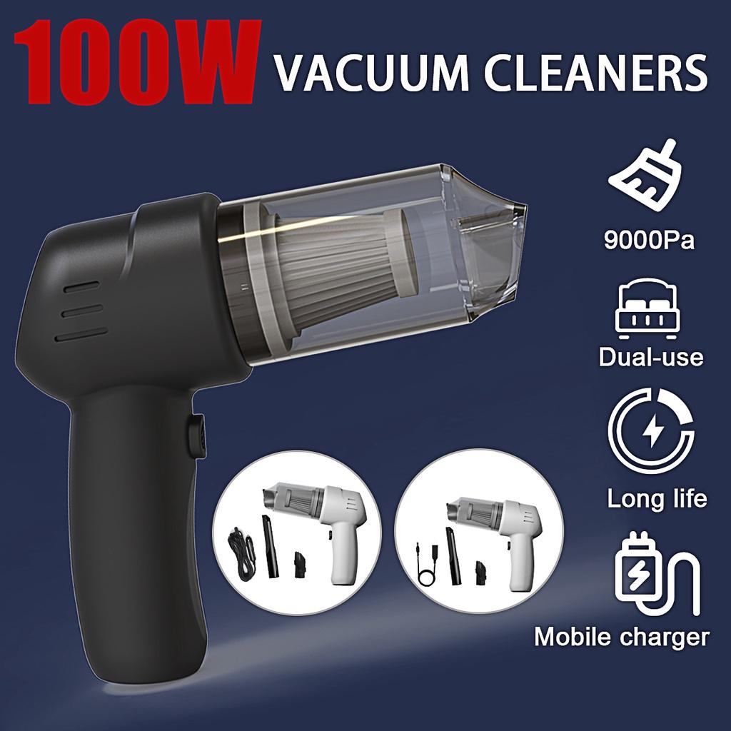 9000Pa 100W Mini Car Vacuum Cleaner Auto & Home Cordless Vacuum Cleaner Carpet Air Duster Wireless Car Vacuum Cleaner