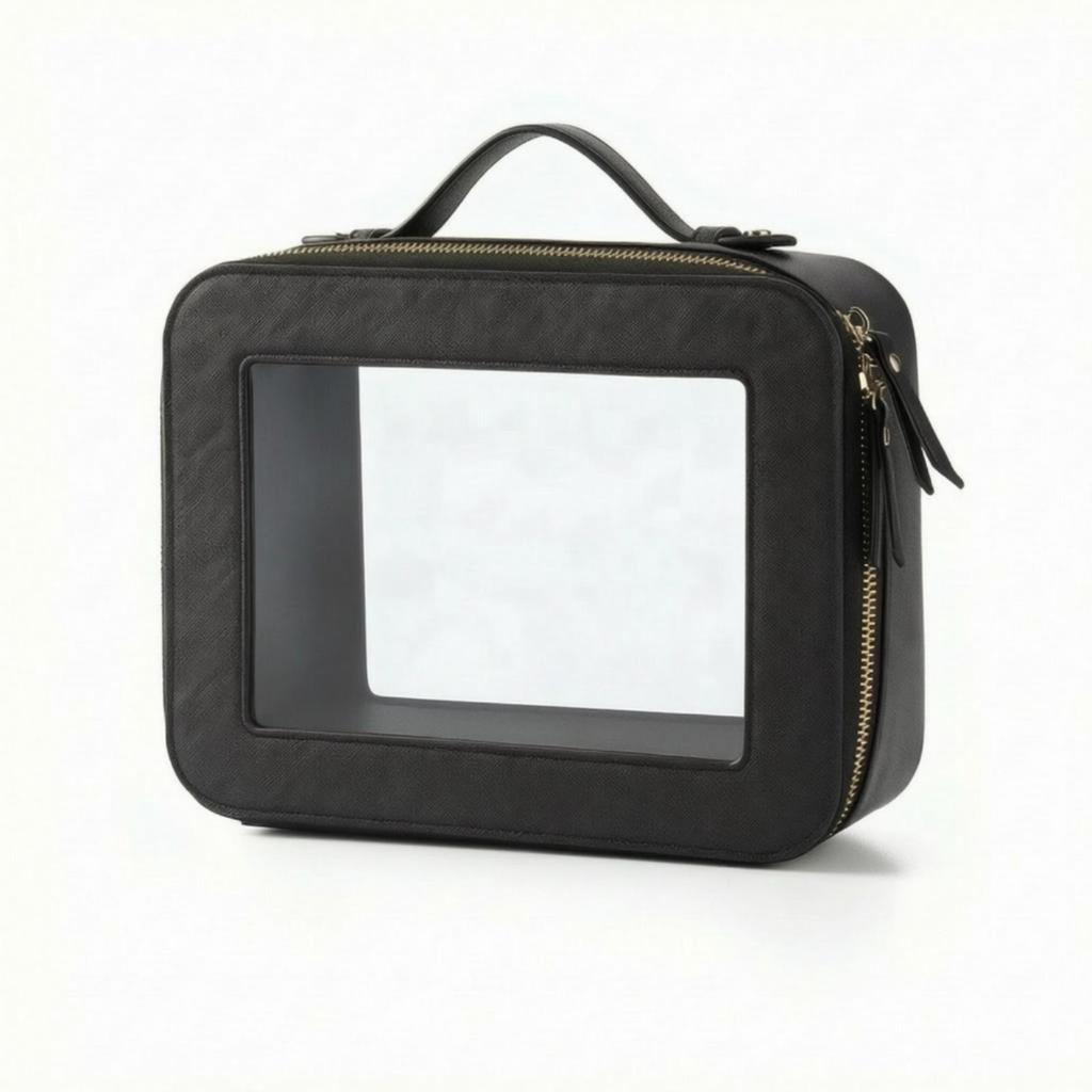 Game Tile Carrying Case Lightweight PU Mahjong Storage Pouch with Zipper Compact for Nights