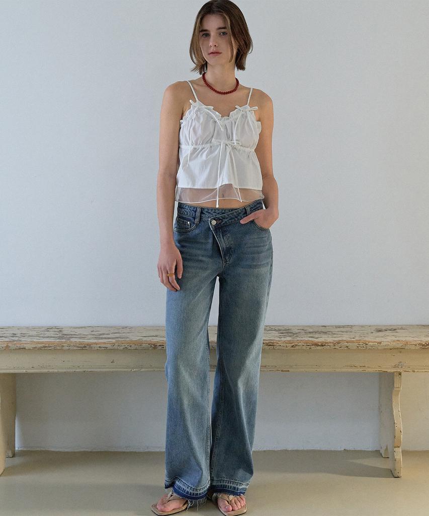 Hauseuobeupondeu Sheer Layering Bustier_Ivory