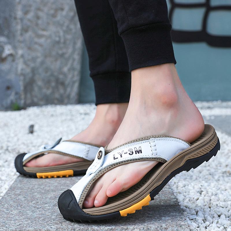 Men's Plus Size Non-Slip Closed-Toe Flip-Flop Sandals