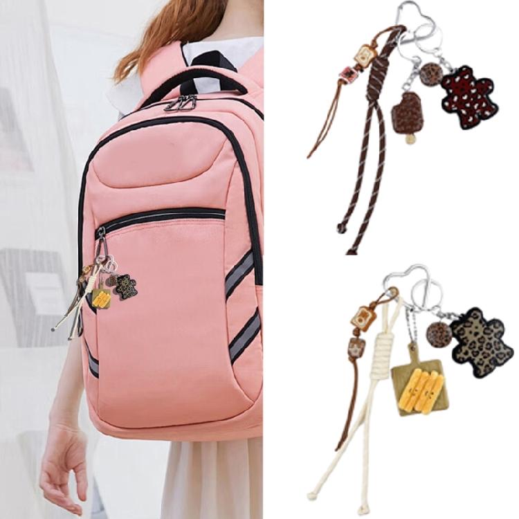 Bag Pendant Charm Braided Rope Keychain Bag Charms for Purse Handbags Bag Accessories Car Key Charm for Women Men Gifts