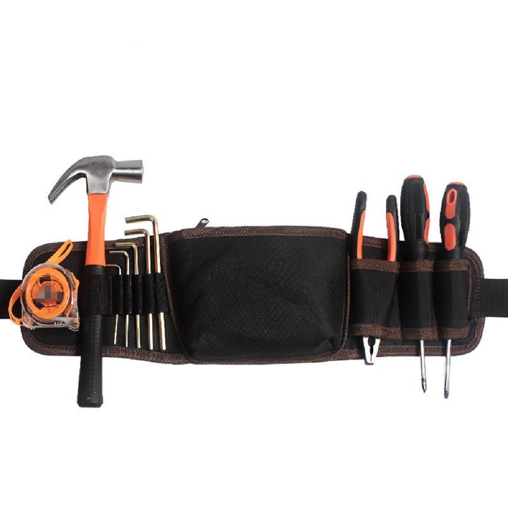 Electricians Adjustable Waist Pocket Tool Belt Pouch Bag Hammers Pliers Screwdriver Holder black#0
