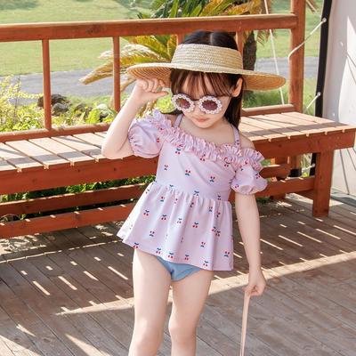 Maillot de bain de princesse pour filles 2024: Jupe fendue pour petits et moyens enfants