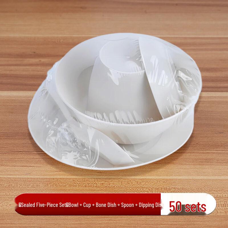 ZISIZ Eco-Friendly Rice Husk Disposable Tableware Set