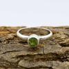 Solid 925 Sterling Silver Ring, Peridot Gemstone Ring, Handmade Ring, Stacking Ring, Birthstone Ring, Statement Ring
