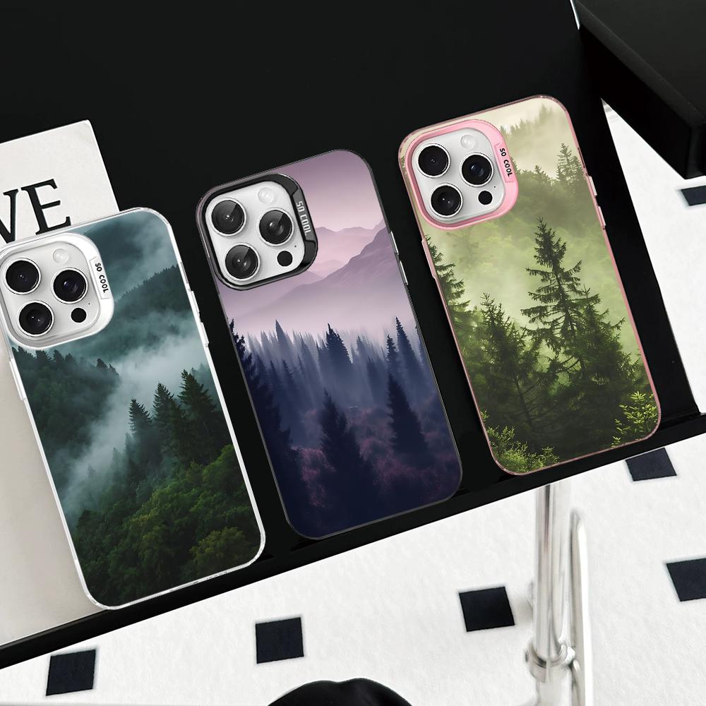 Forest Landscape Phone Case For IPhone 16 15 14 13 12 11 Pro Max X XR XSMAX 8 7 Plus Matte Shockproof Back Cover