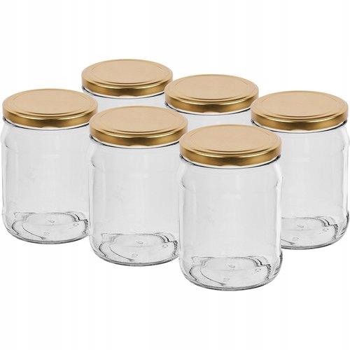 Glass jar for preserves with a screw cap 500ml 6 pcs