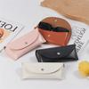 Pu Leather Button Sunglasses Case Portable Soft Glasses Boxs Waterproof Glasses Protective Cover Eyewear Storage Bag