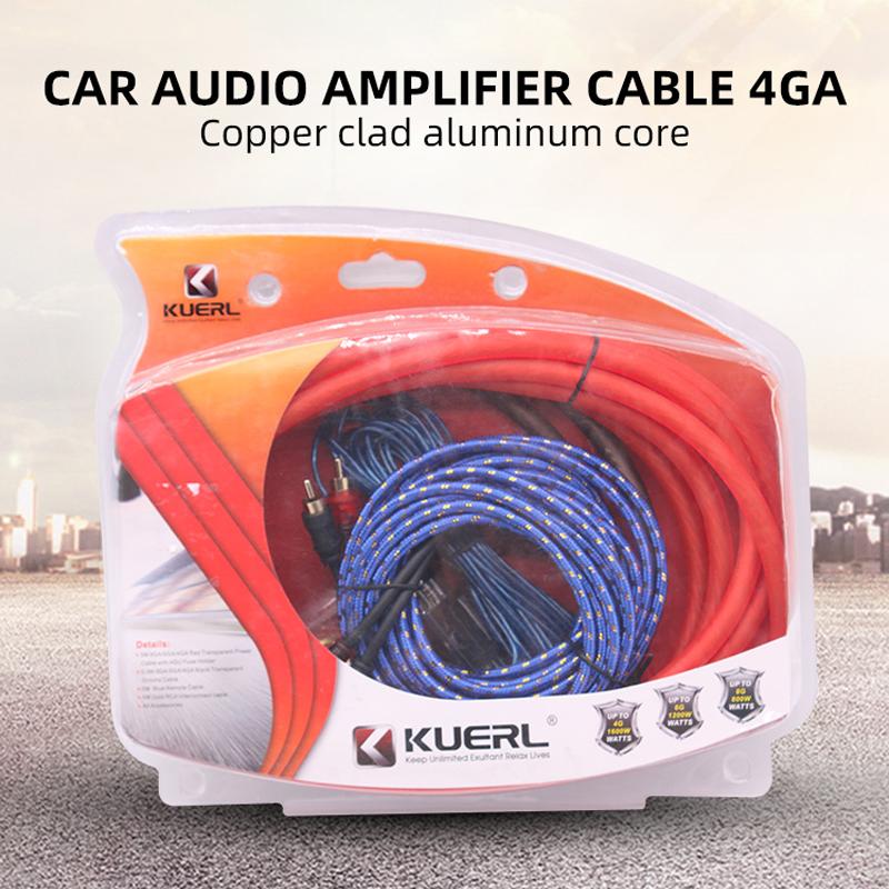 3500W Car Audio Speakers Wiring Kit 4GA Car Amplifier Cable 60AMP Fuse Copper Clad Aluminum Subwoofer Amplifier tallation Kit