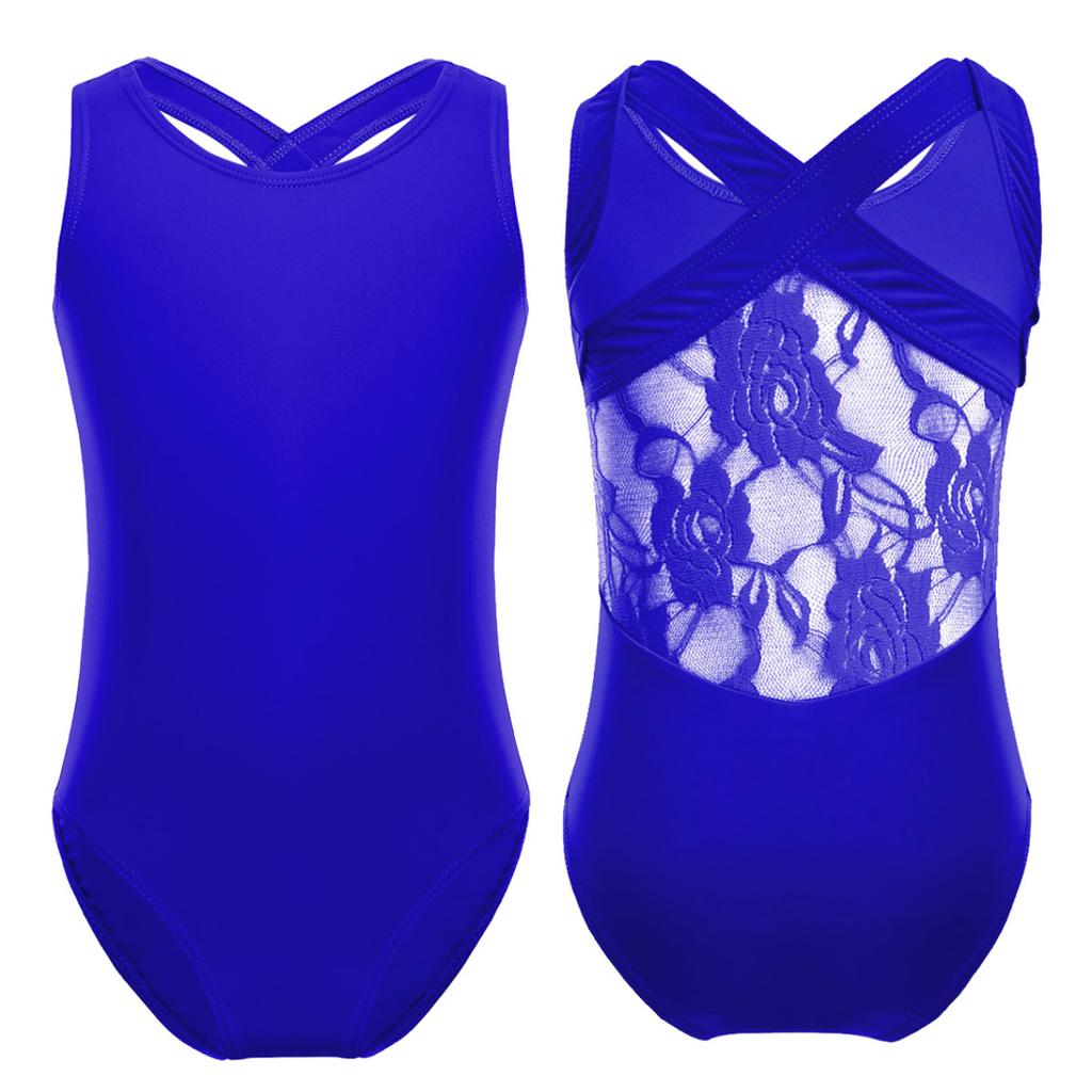 Kids Girls Double Straps Sleeveless Gymnastic Ballet Leotard Jumpsuit Athletic Dance Clothes Tank Tops Outfits