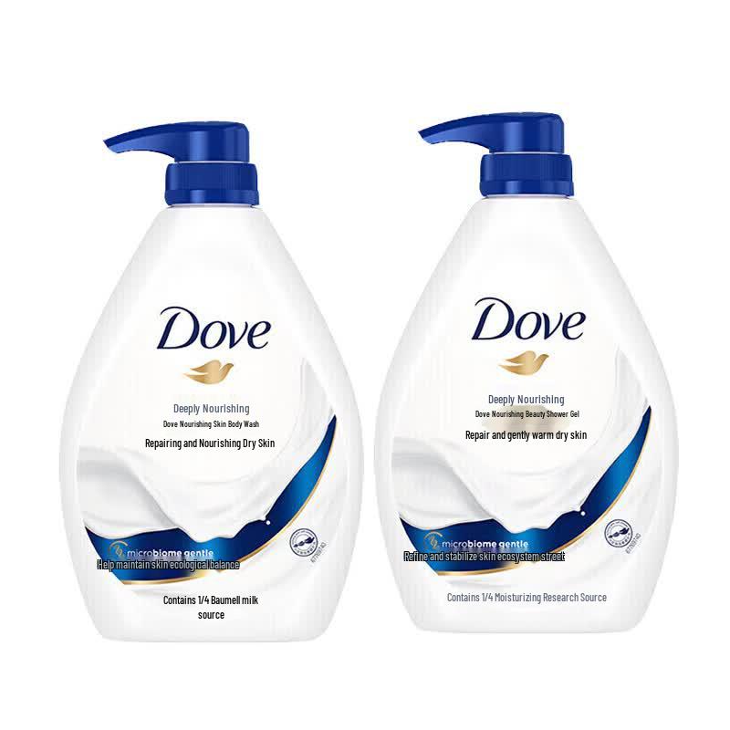 Dove Глубоко питающее молочко для душа, двойная упаковка