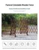 Retractable Outdoor Garden Fence: Anti-Corrosion Wood Railing & Trellis for Courtyards and Balconies