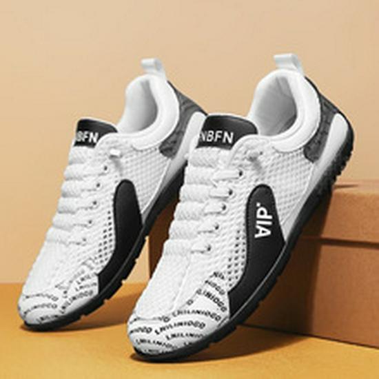 Men's Breathable Mesh Sports Casual Shoes - Soft Sole, Non-Slip, Trendy Summer Driving Sneakers