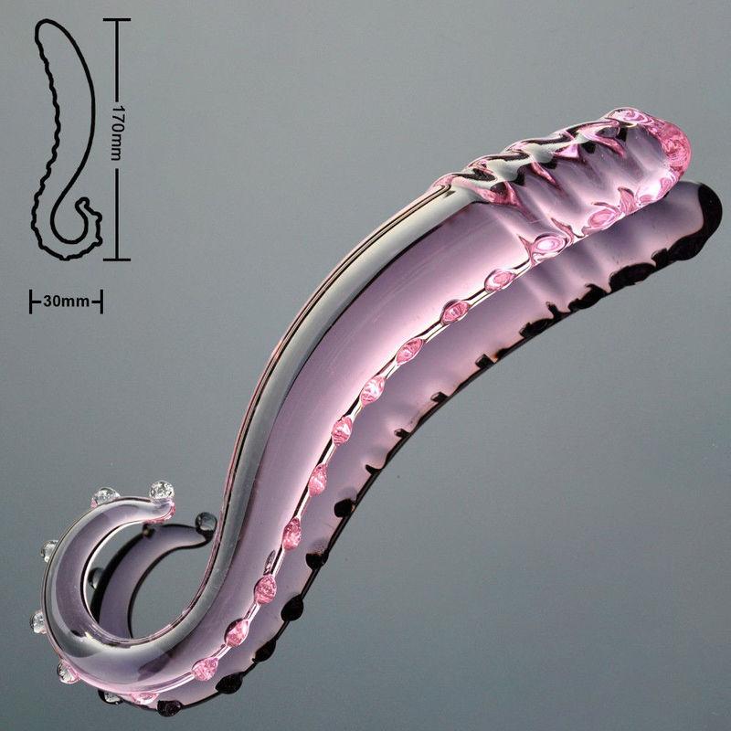 Glass Dildo Anal Vagina Massager Artificial Glans Penis Spiral G Spot Simulator Butt Plug Adult Products Sex Toys for Women Men