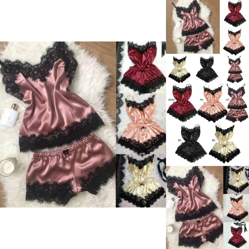 Luxurious Women Lingerie Silk Lace Robe Dress Babydoll Nightdress Sleepwear Set