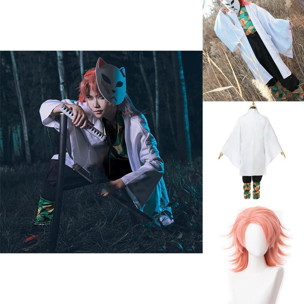 Demon Slayer Kimetsu No Yaiba Sabito Cosplay Costume Exquisite Kimono Cloak Set For Fans