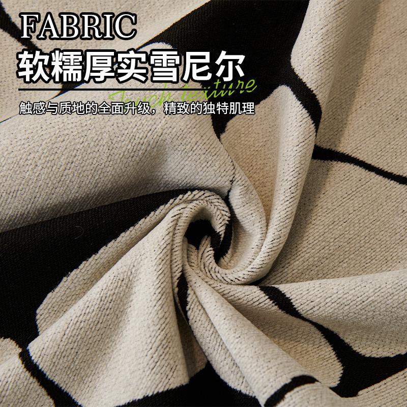 Neues Sofakissen mit geraden Reihen, universell für alle Jahreszeiten, hochwertiges rutschfestes Sitzkissen, Sofabezug aus Chenille