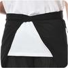 Black Waterproof Half Apron for Waiters Stain Resistant Durable Work Wear for Hotel Restaurant Kitchen and Catering Use