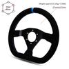 300mm Racing Steering Wheel Flat Suede Car Drift Pc Game Wheels Control Universal PCD-70mm