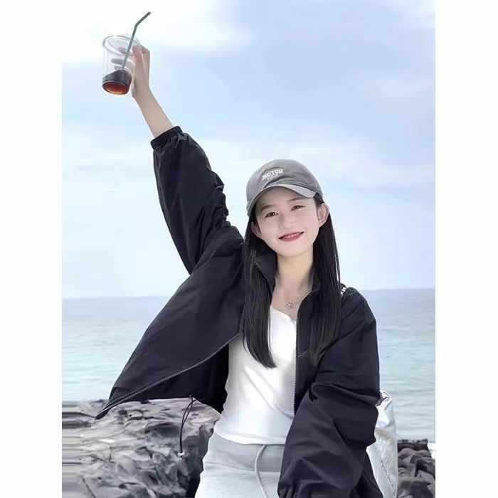 

Melanoid Black Windbreaker Jacket with Stand-Up Collar - New 2026 Spring/Autumn Sports Casual Body-Concealing Short Jacket Extra Large чёрный