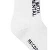 RE;CODE Slogan Logo Socks_RYAAM23814WHX