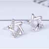 Stříbrné náušnice hvězdičky S925 pro ženy - Jednoduchý korejský styl Vánoční dárek