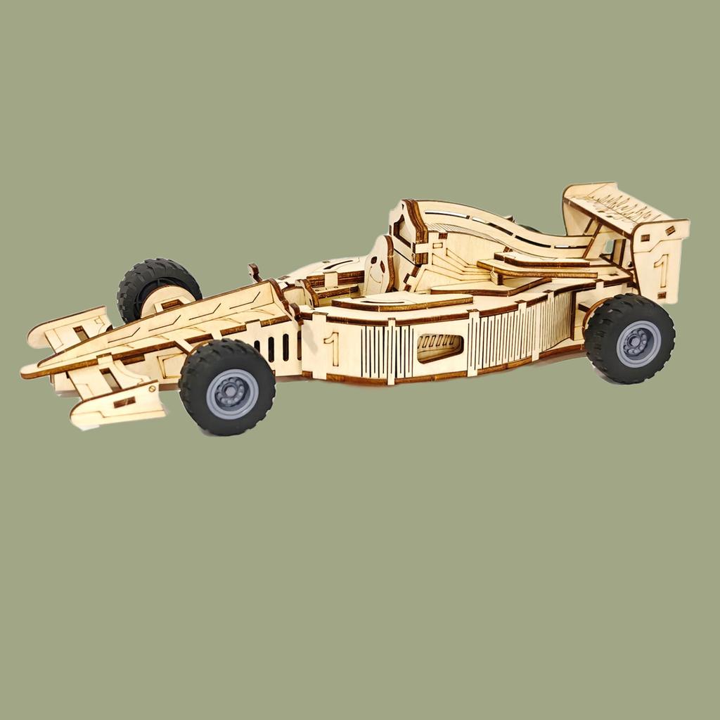 Build Your Own Race Car 3D Wooden Jigsaw Puzzle Model Kit - A Fun and Educational DIY Gift 3D DIY Wooden Jigsaw Puzzle Car Chris