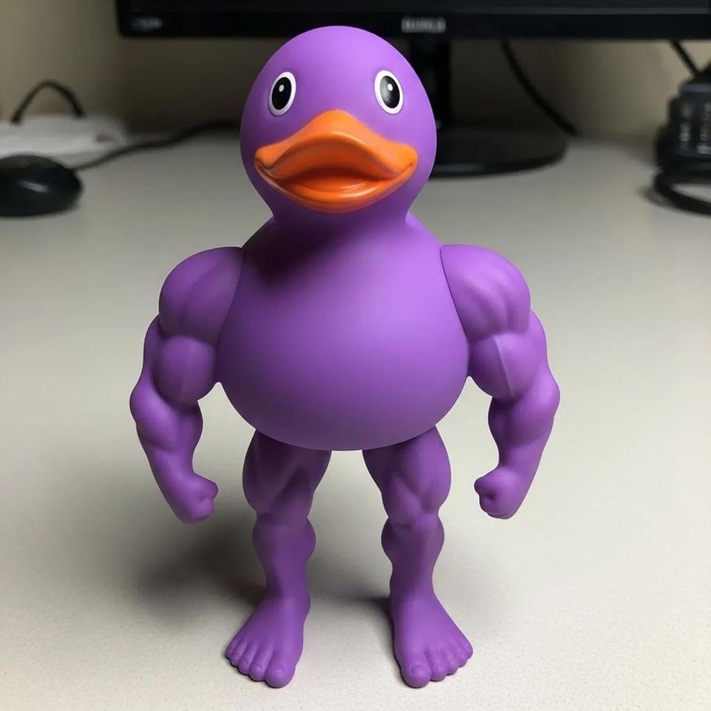Desktop Prank: Muscular Duck Ornament