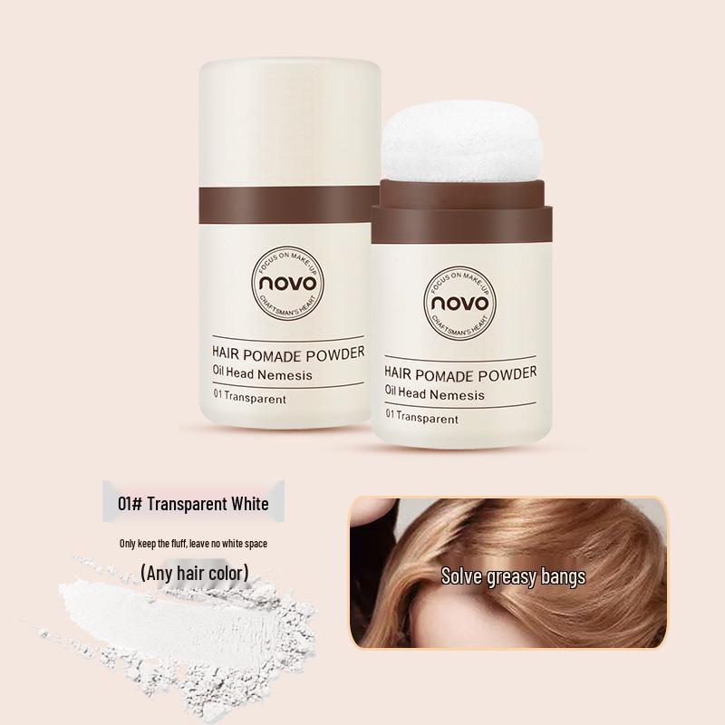 NOVO Hairline Volumizing Powder: Light, Refreshing, Natural Volume Boost for Easy Hair Contouring and No-Wash Bangs. Perfect for Students.