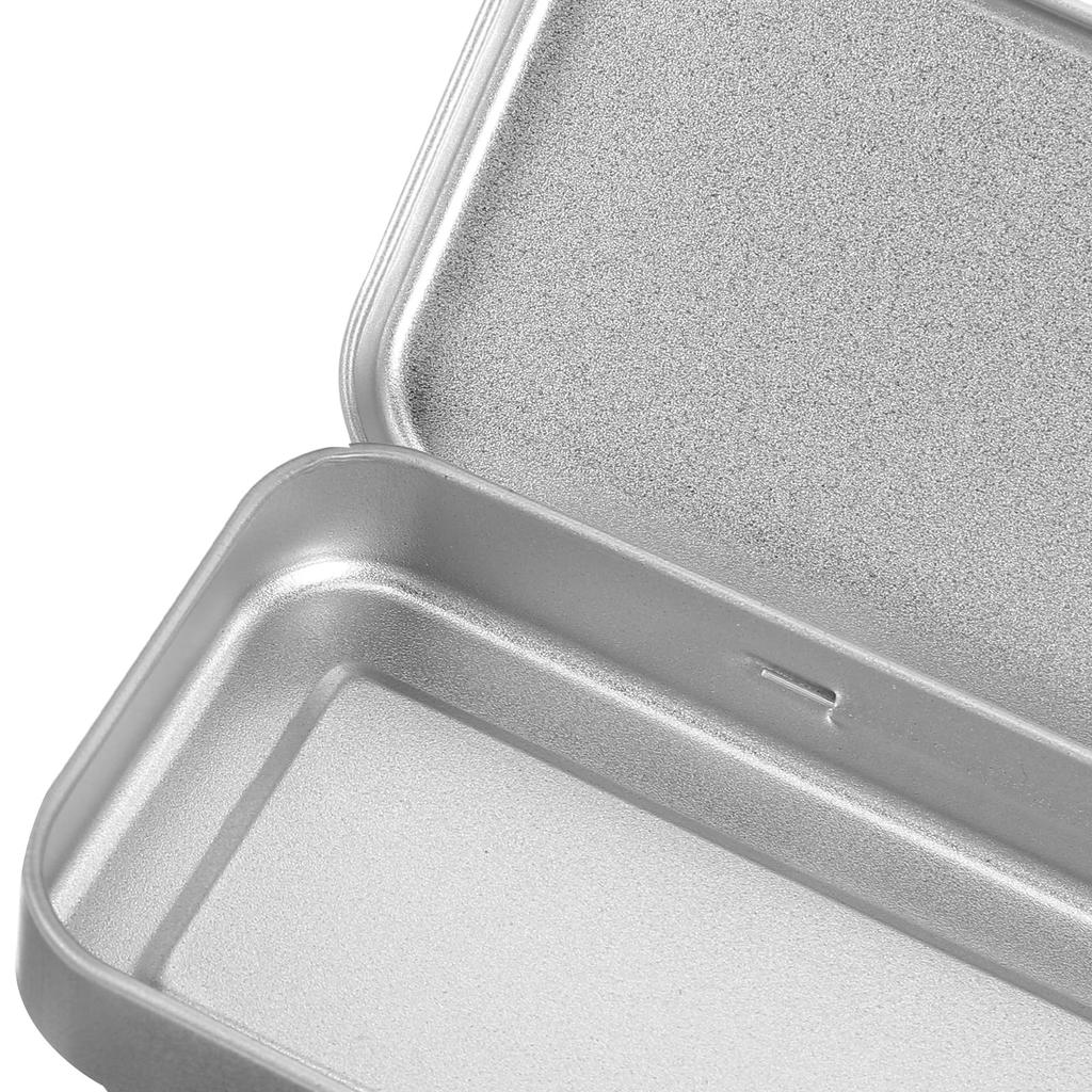 EXCEART Iron Pencil Case, Tinplate Rectangular Single-Layer Metal Pen Box, Simple Design for Students, Stationery Storage, 8.07" x 2.36" x 0.79