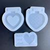 Heart Shaped Picture Frame Mold Silicone Keychain Mold Heart Phone Pendant Mold