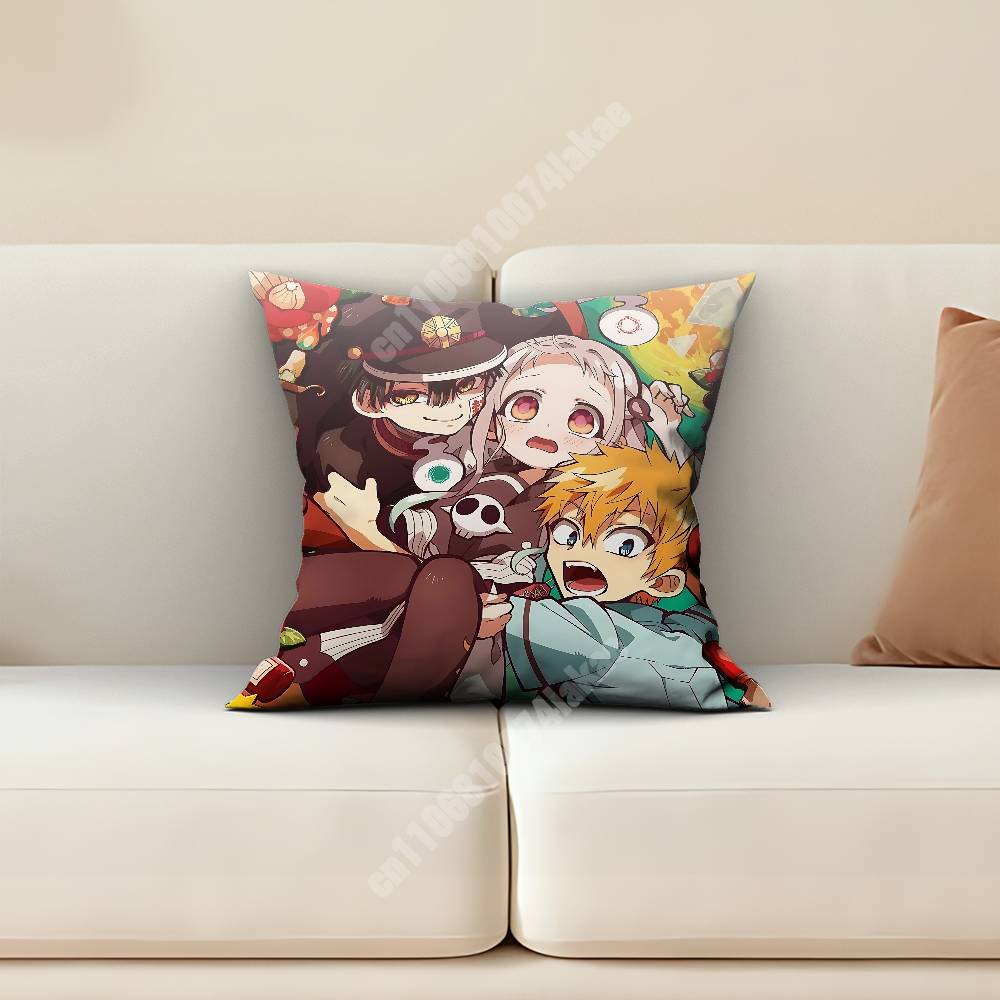 Toilet Bound Hanako Kun Yashiro Nene Pillow Cover Cushion Case Sofa Couch Modern Apartment Decor Family Furnishing