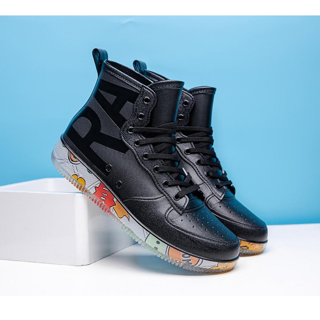 Fashion Graffiti Rain Shoes Men's and Women's Short Tube Outer Wear Adult Rain Boots Non-slip Waterproof Boots Rubber Shoes