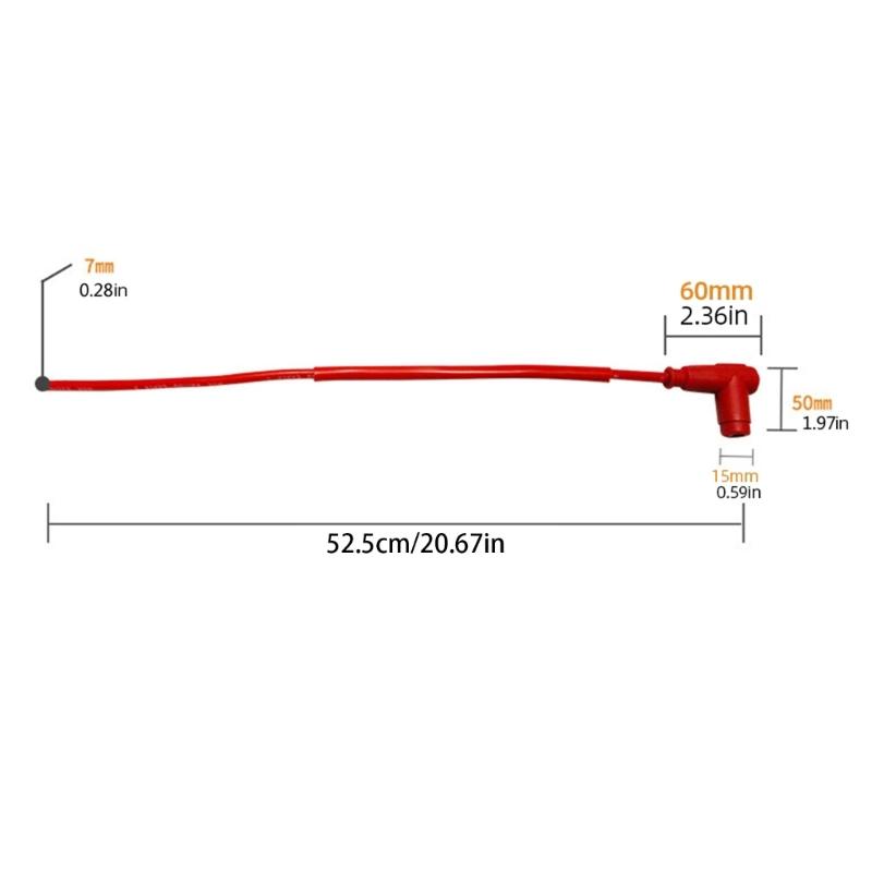 49,5 cm Długość Przewód Zapłonowy Uruchamianie Silnika Profesjonalne Akcesoria Motocyklowe do Świecy Zapłonowej do Kabla Irydowego