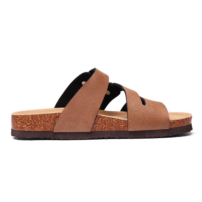 Smile Pop Cork Clogs For Women Fashion Mules Cork Women Slippers Outdoor Non-slip Casuals Women Sandals With Adjustable Buckles