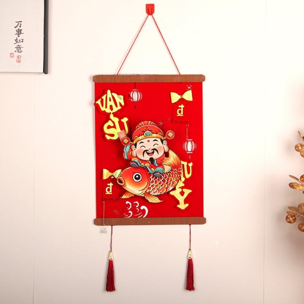 2026 Gold Blessing Words Vietnamese New Year Pendant Hanging Deco Door Hanging Decor Home Painting Pendant Festival Decor