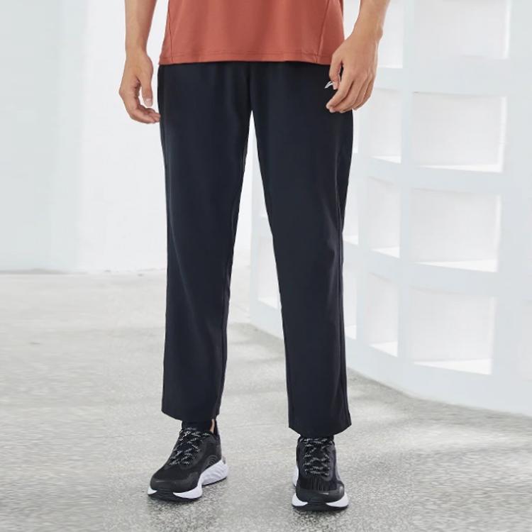 Li Ning Training Series Loose Straight Casual Sports Pants Men Bottoms Black AYKR543-1