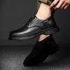 New Brands Men Casual Shoes Genuine Leather Men's Oxford Shoes Thick Soled Lace Up Wedding Footwear High-quality Business Shoes