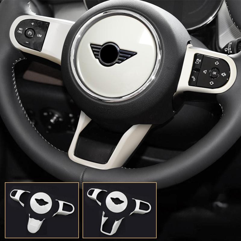 Car Steering Wheel Decorative Cover Plastic Modification Sticker For BMW MINI 2022 Cooper S F54 F55 F56 F57 F60 Car Accessories XX4