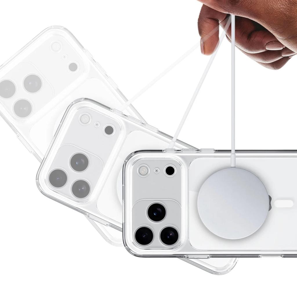 Luxury Magnetic Magsafe Phone Case For iPhone 17 Pro Max 17Air 17Pro 17  Transparent With Camera Button Wireless charging Cover