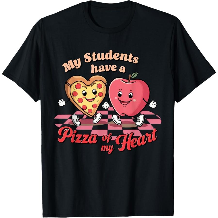 Pizza or My Heart Valentine s Day Funny Cupid Arrow T-Shirt S