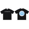 High Street Vintage T-Shirt Couples Loose Fit Crew Neck Short Sleeve Letter Print Casual Top