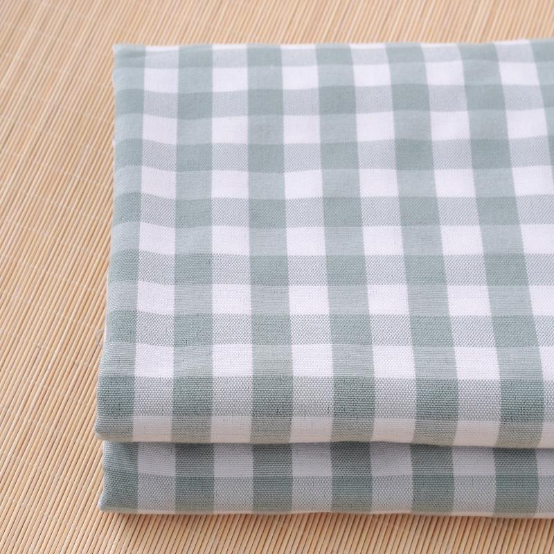 Black & White/Blue Green Gingham Fabric for Kindergarten, Tablecloths & Sofas - Various Sizes