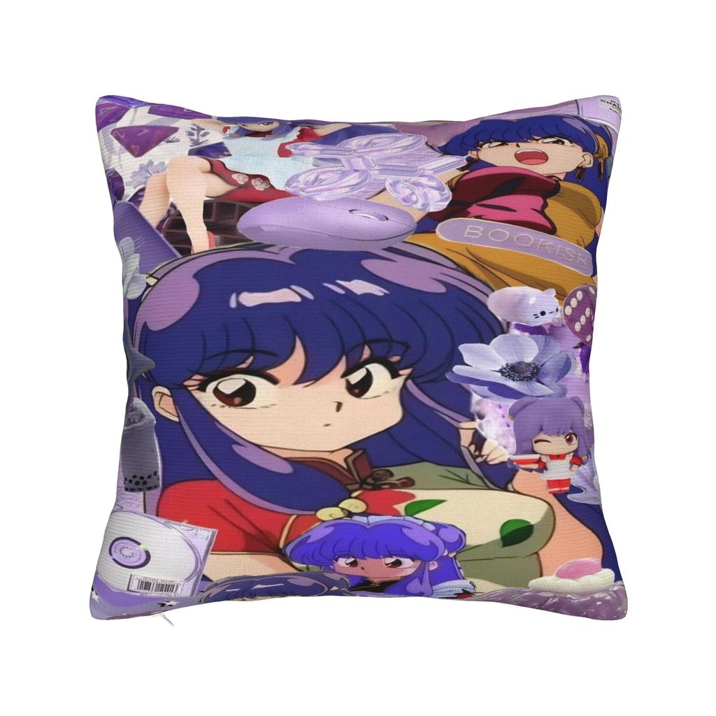 Pillow Cover Japanese Anime Shampoo Cute Girl  Vintage Pillow Case For Couch Sofa Bedroom Pillowcases
