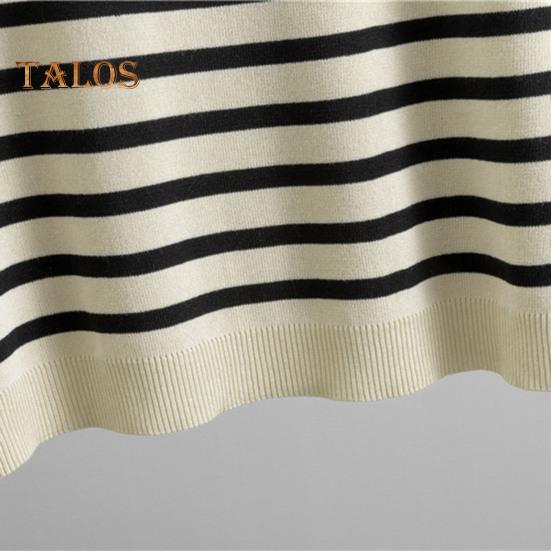 2 Teile/satz Damen Top Hosen Set Streifendruck Rundhals Langarm Sweatshirt Elastische Taille Weites Bein Jogginghose Sport Outfit Herbst Lässiger Trainingsanzug