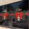 Christmas Window Decoration Atmosphere Decoration Bow Window Display Static Glass Stickers