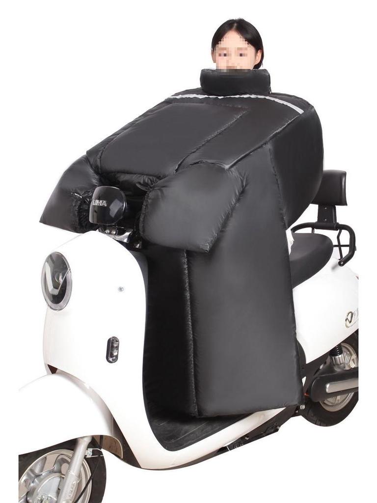 Thickened Fleece-Lined Electric Vehicle & Motorcycle Winter Windshield Quilt: Waterproof, Windproof, Extra Thick, Cold-Proof.
