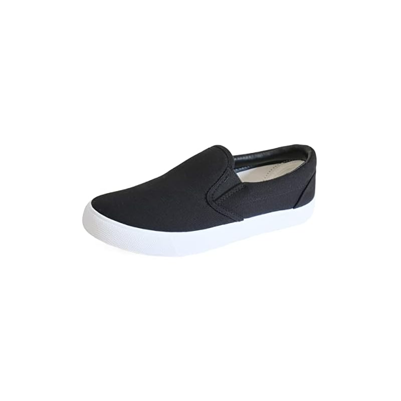 [AmiAmi] Slip-on Sneakers, Casual, Simple, Women's Shoes, Black, Men's FKL004 (23.5cm, Black (Canvas))