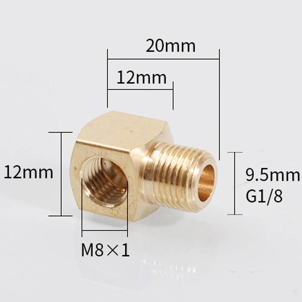 M6/8/10 1/8 1/4 3/8 Inch BSPP Female/Male Brass 90-Deg Elbow Plumbing Adapter Lubrication-Tubing Block