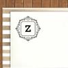 Printtoo Square Swirl Border Z Alphabet Monogram Initial R-40 Self Inking Rubber Stamp Office